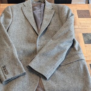 Ralph Lauren Classic Gray Herringbone Blazer